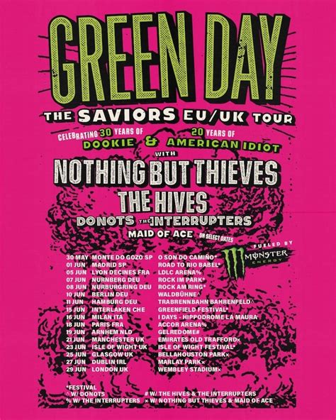 green day festival setlist